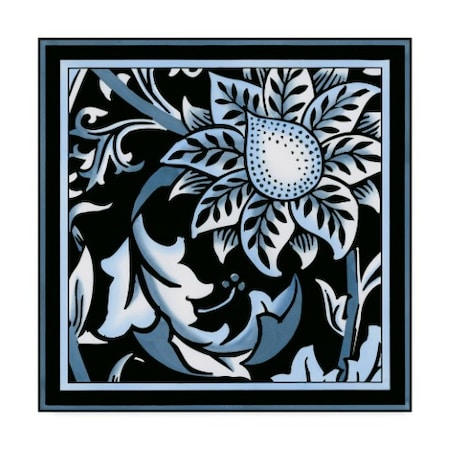 Vision Studio 'Blue And White Floral Motif Ii' Canvas Art,18x18